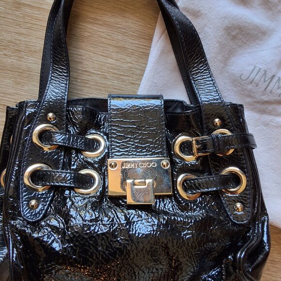 Jimmy Choo Ramona Patent Leather Shoulder Bag - Picture 3 of 6